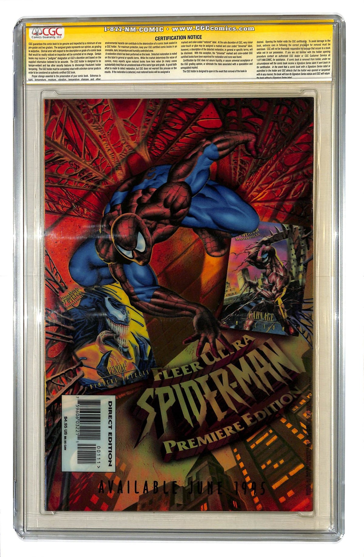 Spider-Man: Maximum Clonage Alpha 1995 #1 Signed by Ron Lim - back issue - $150.00