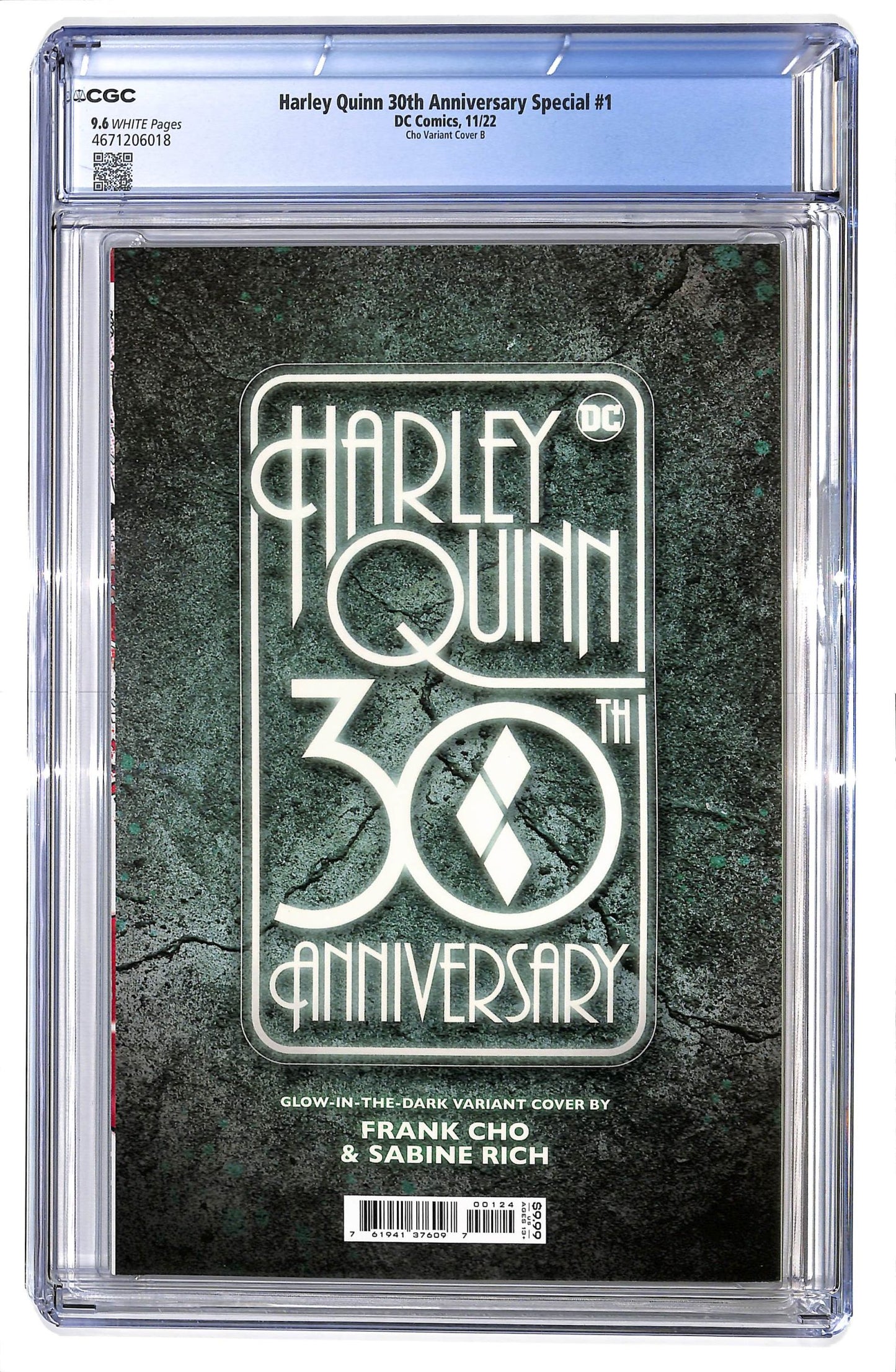 Harley Quinn 30th Anniversary Special 2022 #1 Frank Cho Glow-In-The-Dark Variant Cover - CGC 9.6 - $60.00