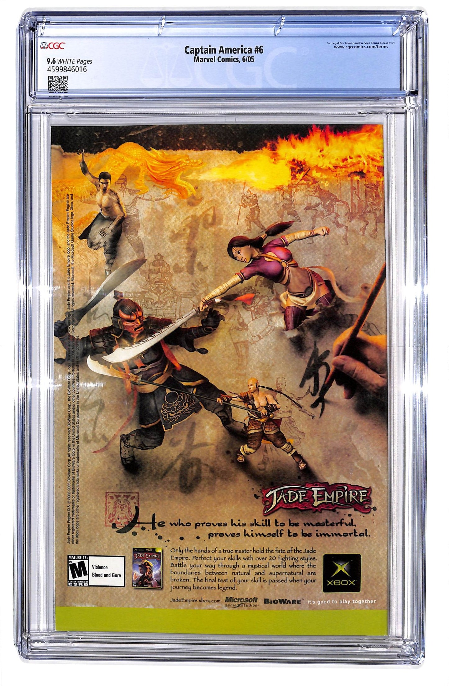 Captain America 2005 #6 Direct Edition Cover A - CGC 9.6 - $150.00