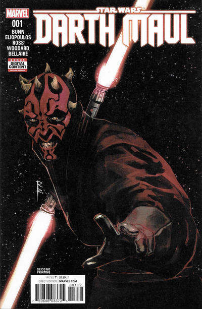 Star Wars: Darth Maul 2017 #1 Second Printing - back issue