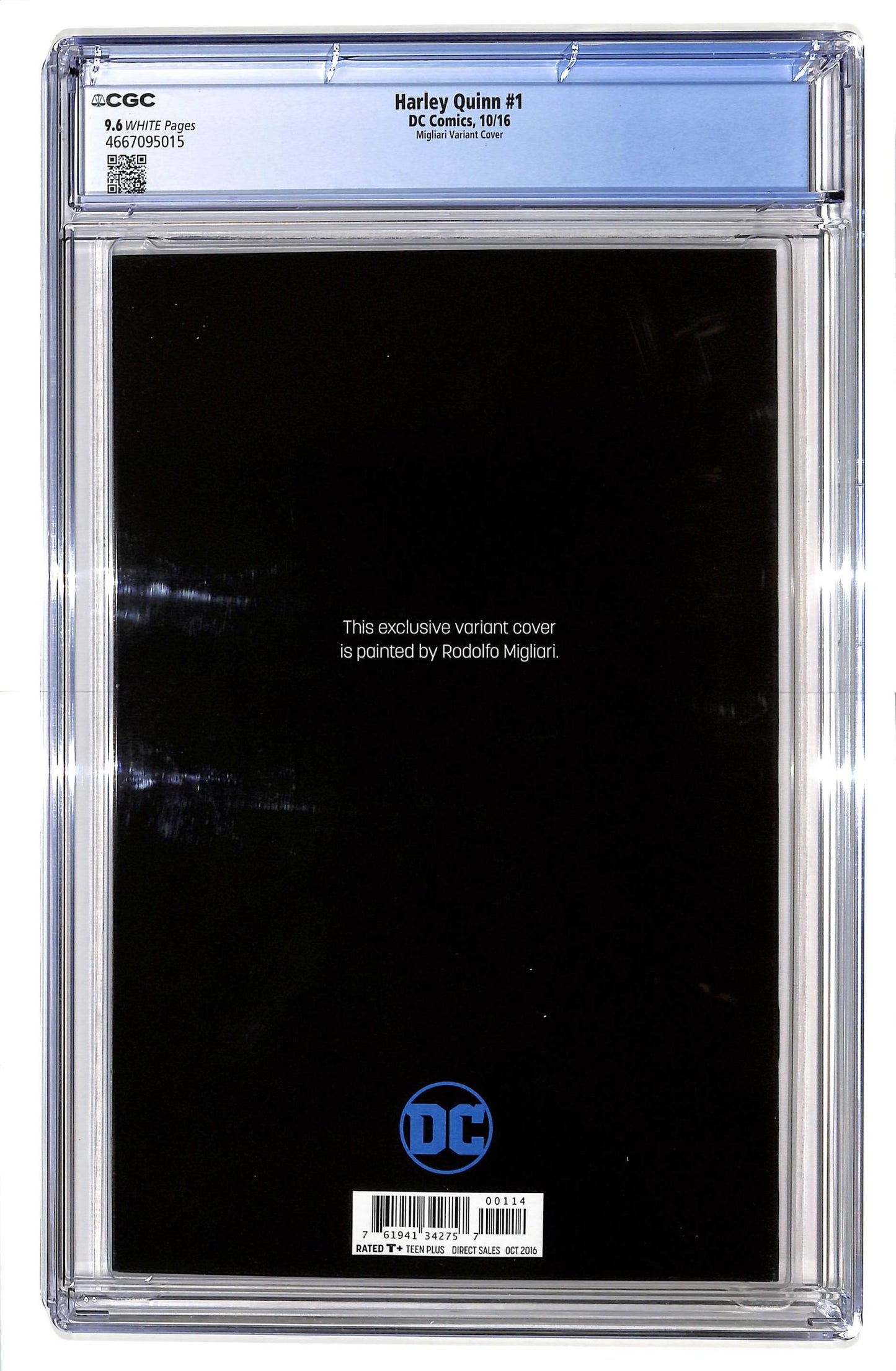 Harley Quinn 2016 #1 AOD Collectables and Gotham Central Comics and Collectibles Rodolfo Migliari Cover - CGC 9.6 - $75.00
