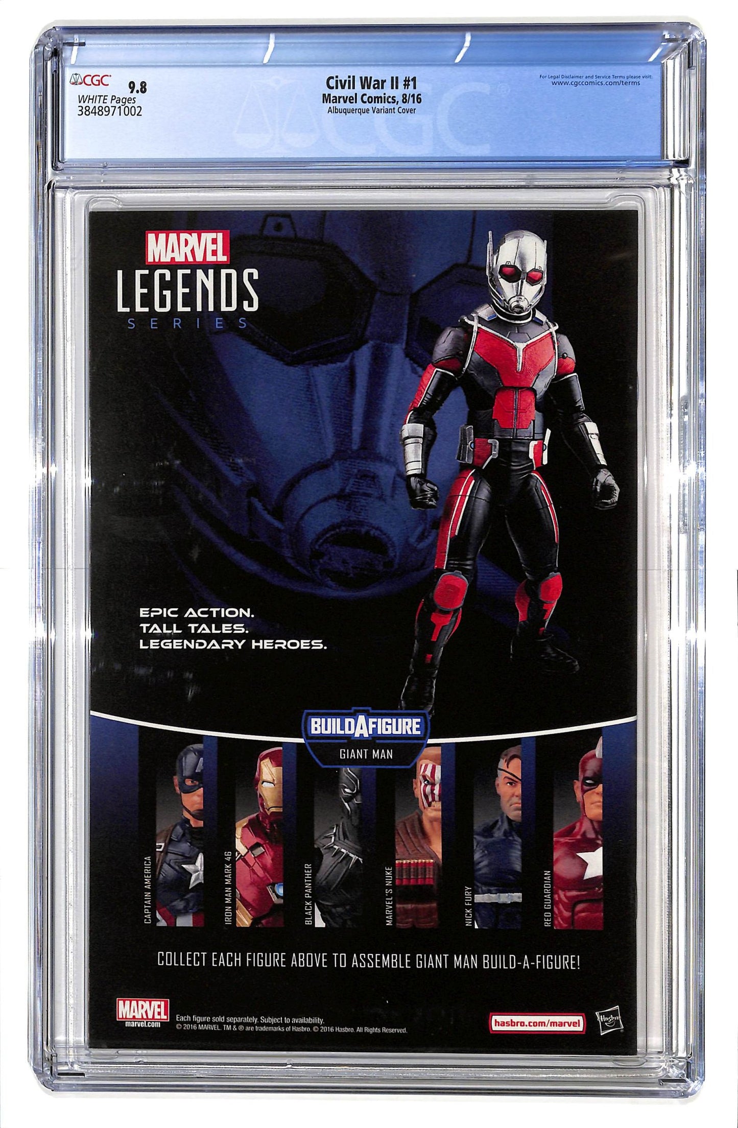 Civil War II 2016 #1 Rafael Albuquerque Team Iron Man Hip Hop Variant - CGC 9.8 - $100.00