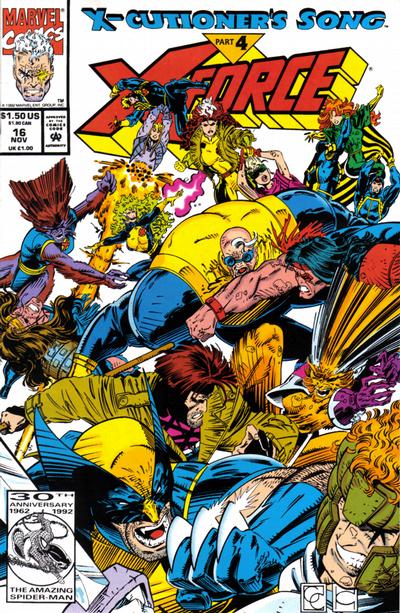 X-Force 1991 #16 Direct ed. - back issue - $3.00