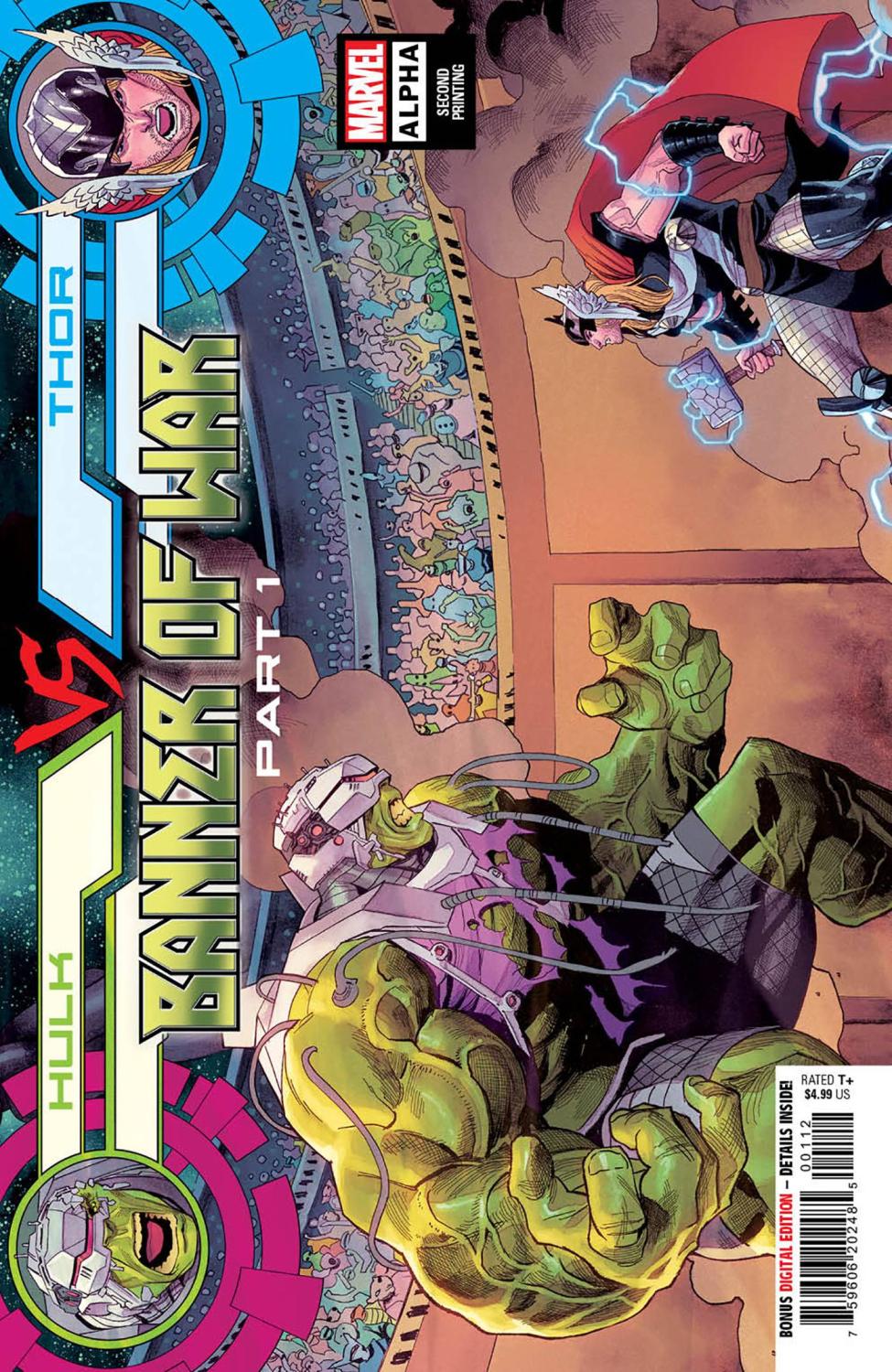 HULK VS THOR BANNER WAR ALPHA #1 2ND PRINTING COCCOLO VAR