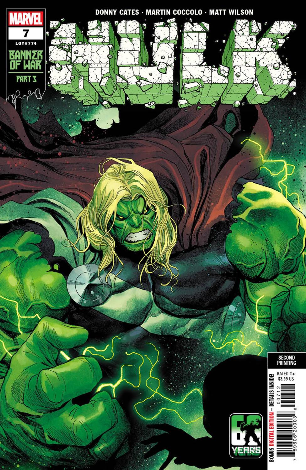 HULK #7 2ND PRINTING COCCOLO VAR