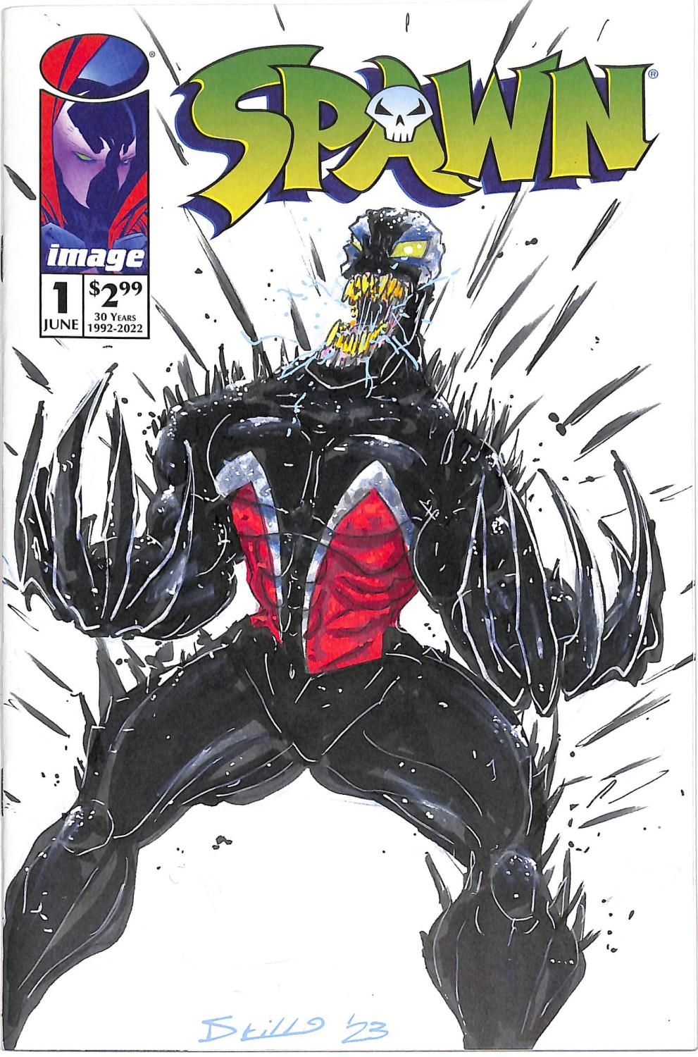 SPAWN 1 DAN STILLO SYMBIOSIS SKETCH COVER