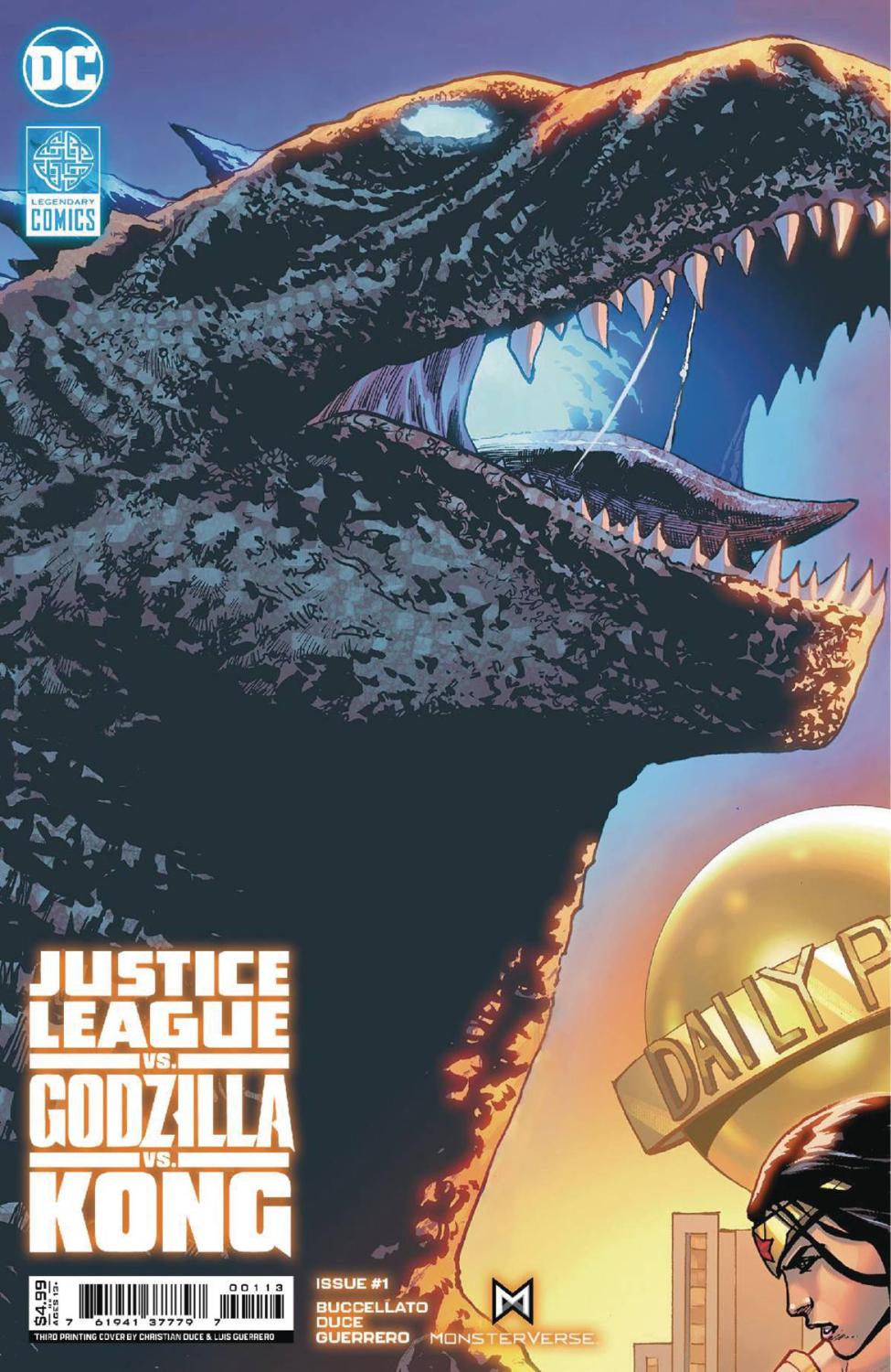 JL VS GODZILLA VS KONG #1 3RD PRINTING