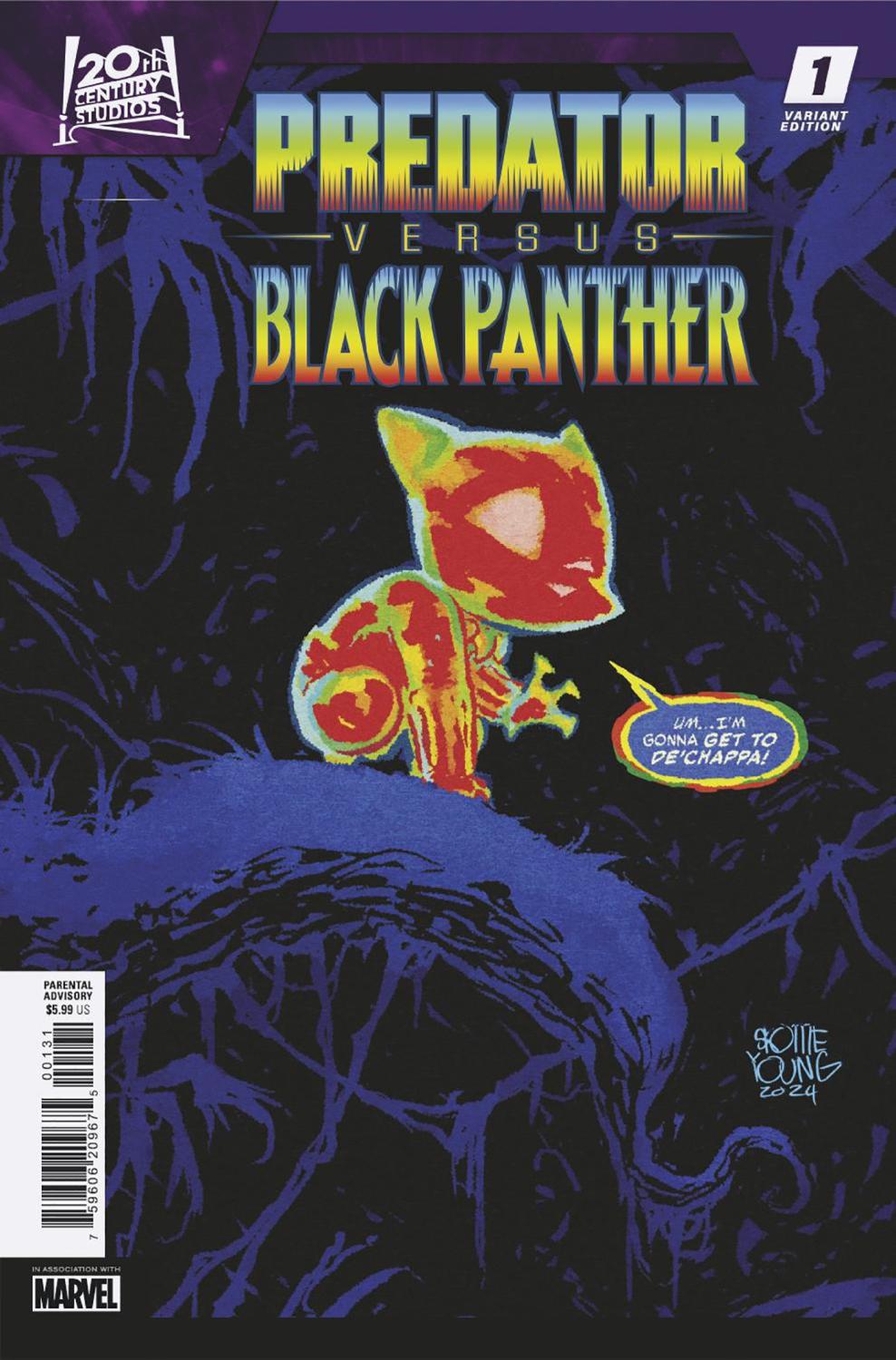 PREDATOR VS BLACK PANTHER #1 SKOTTIE YOUNG VAR CVR C