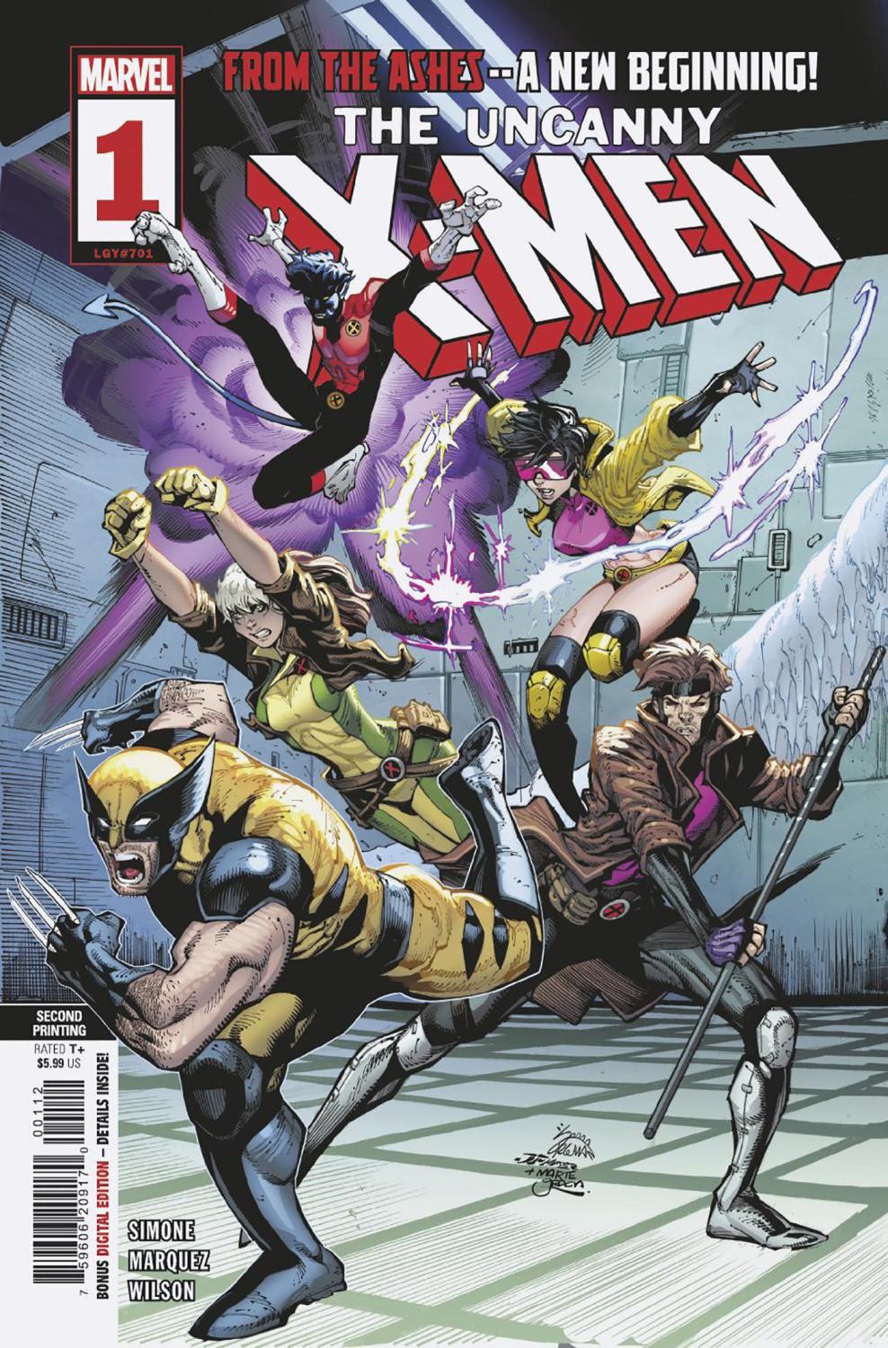 UNCANNY X-MEN #1 RYAN STEGMAN 2ND PRINTING VAR