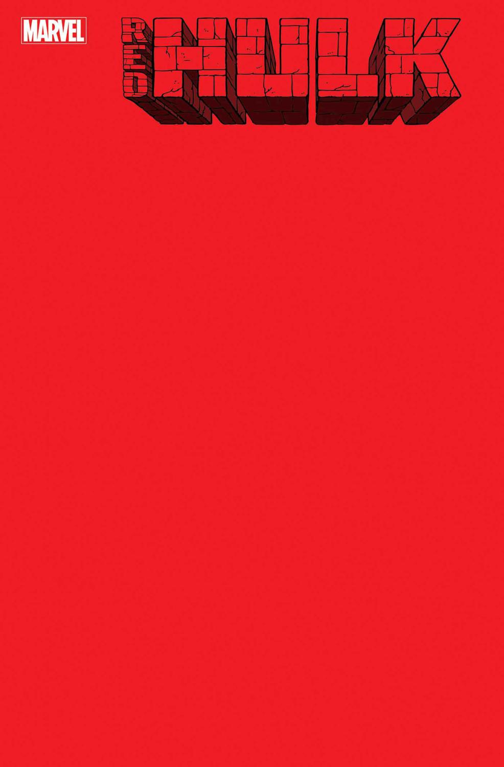 RED HULK #1 RED BLANK COVER VAR DOOM CVR E