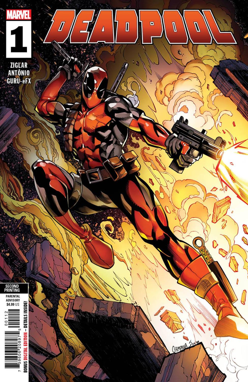 DEADPOOL #1 2ND PRINTING