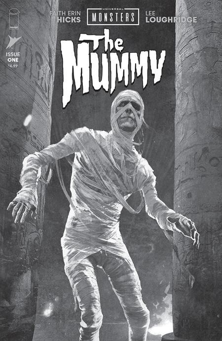 UNIVERSAL MONSTERS THE MUMMY #1 CVR D INC 1:25 JOSHUA MIDDLETON CLASSIC HORROR BANDW VAR OF 4 1:25 INCV