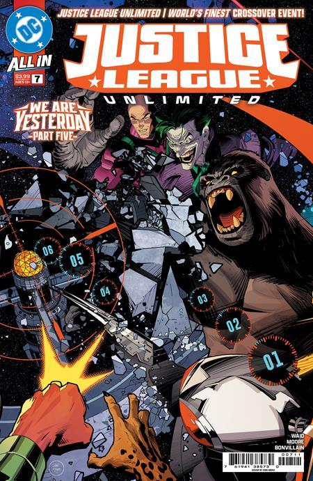 JUSTICE LEAGUE UNLIMITED #7 CVR A DAN MORA CONNECTING WE ARE YESTERDAY