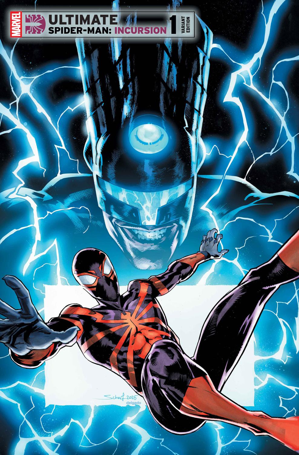 ULTIMATE SPIDER-MAN INCURSION #1 JONAS SCHARF VAR 1:25 INCV
