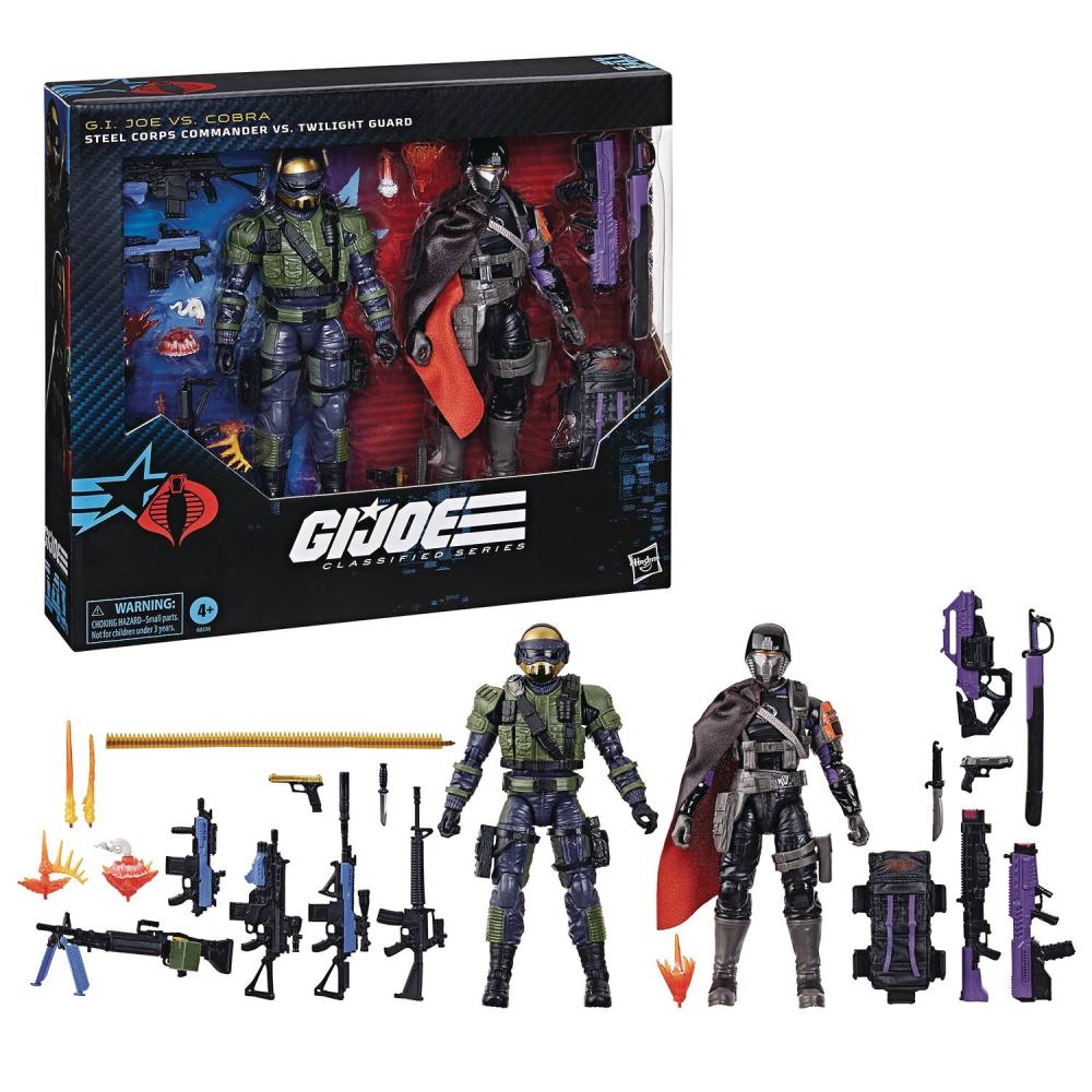 GI JOE CLASSIFIED 2PK STEEL CORPS COMMANDER VS TWILIGHT GUARD
