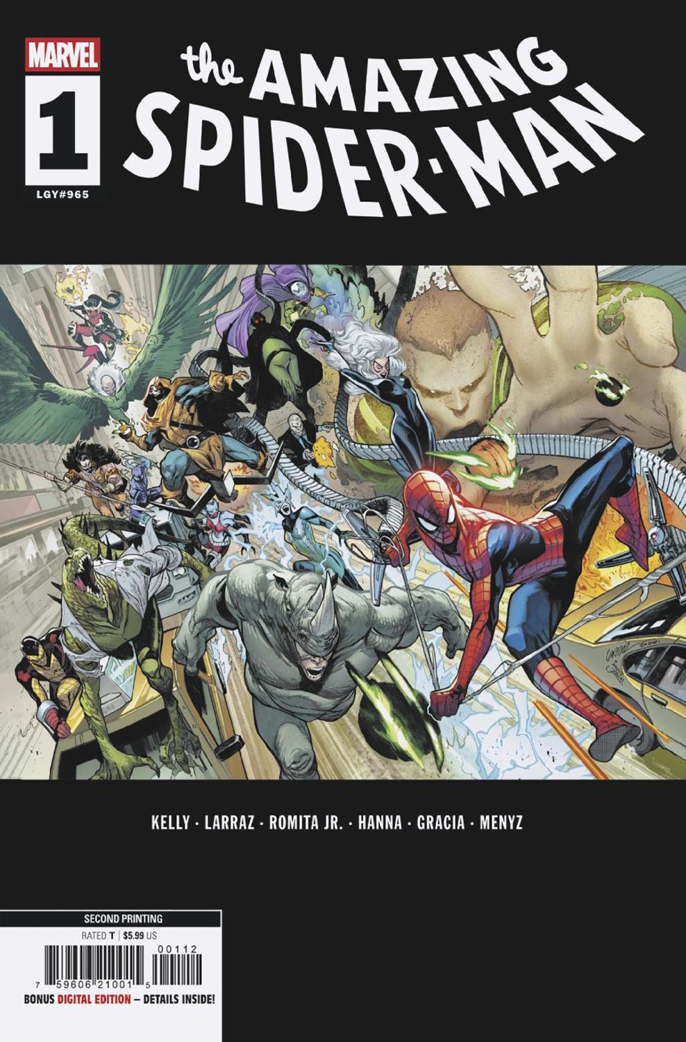 AMAZING SPIDER-MAN #1 PEPE LARRAZ 2ND PRINTING VAR CVR A