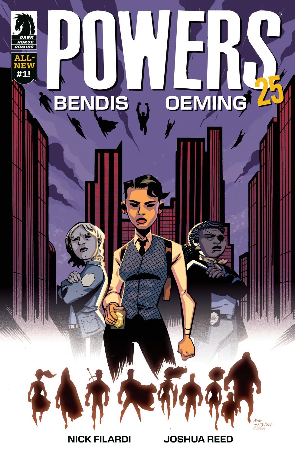 POWERS 25 #1 CVR A MICHAEL AVON OEMING
