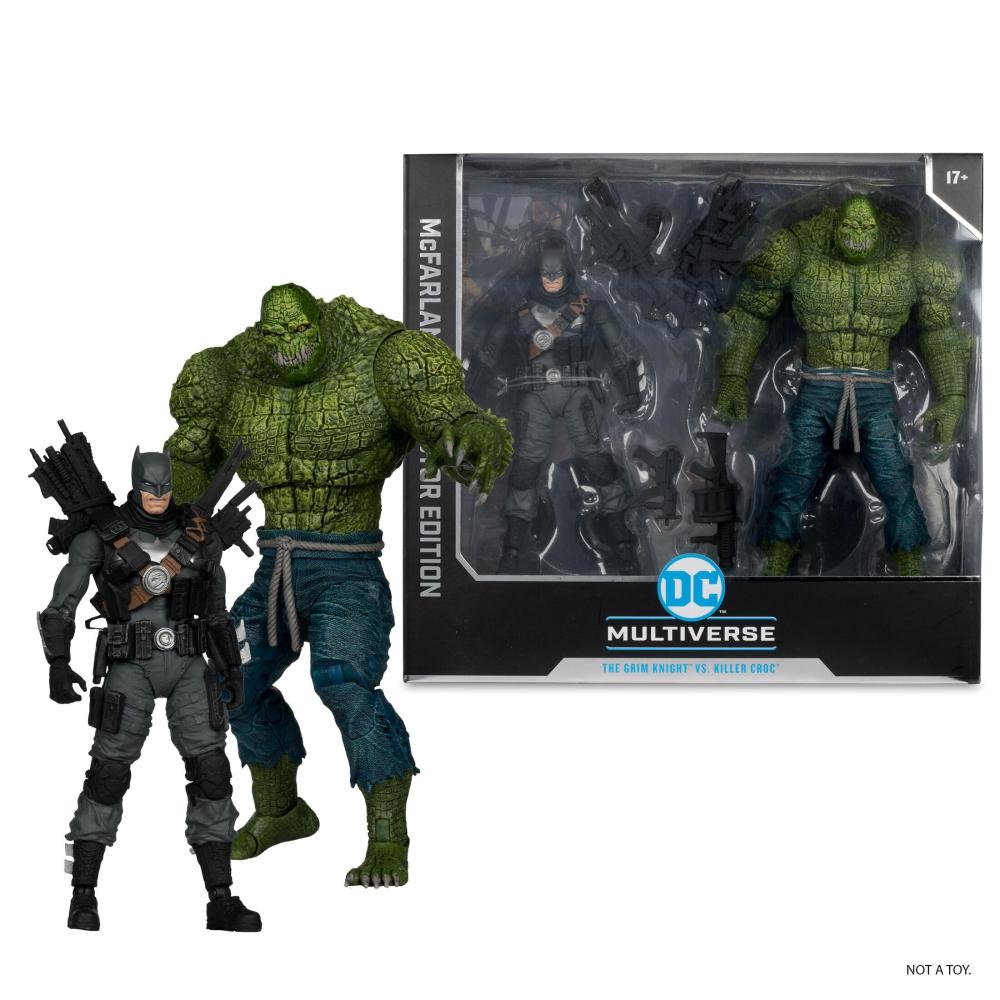 DC MULTIVERSE COLLECTOR EDITION 2PK BATMAN VS KILLER CROC THE GRIM KNIGHT