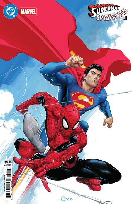 DC MARVEL SUPERMAN SPIDER-MAN #1 ONE SHOT CVR D CLAYTON CRAIN CARD STOCK VAR