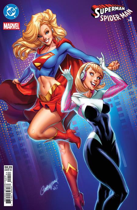 DC MARVEL SUPERMAN SPIDER-MAN #1 ONE SHOT CVR N J SCOTT CAMPBELL CARD STOCK VAR