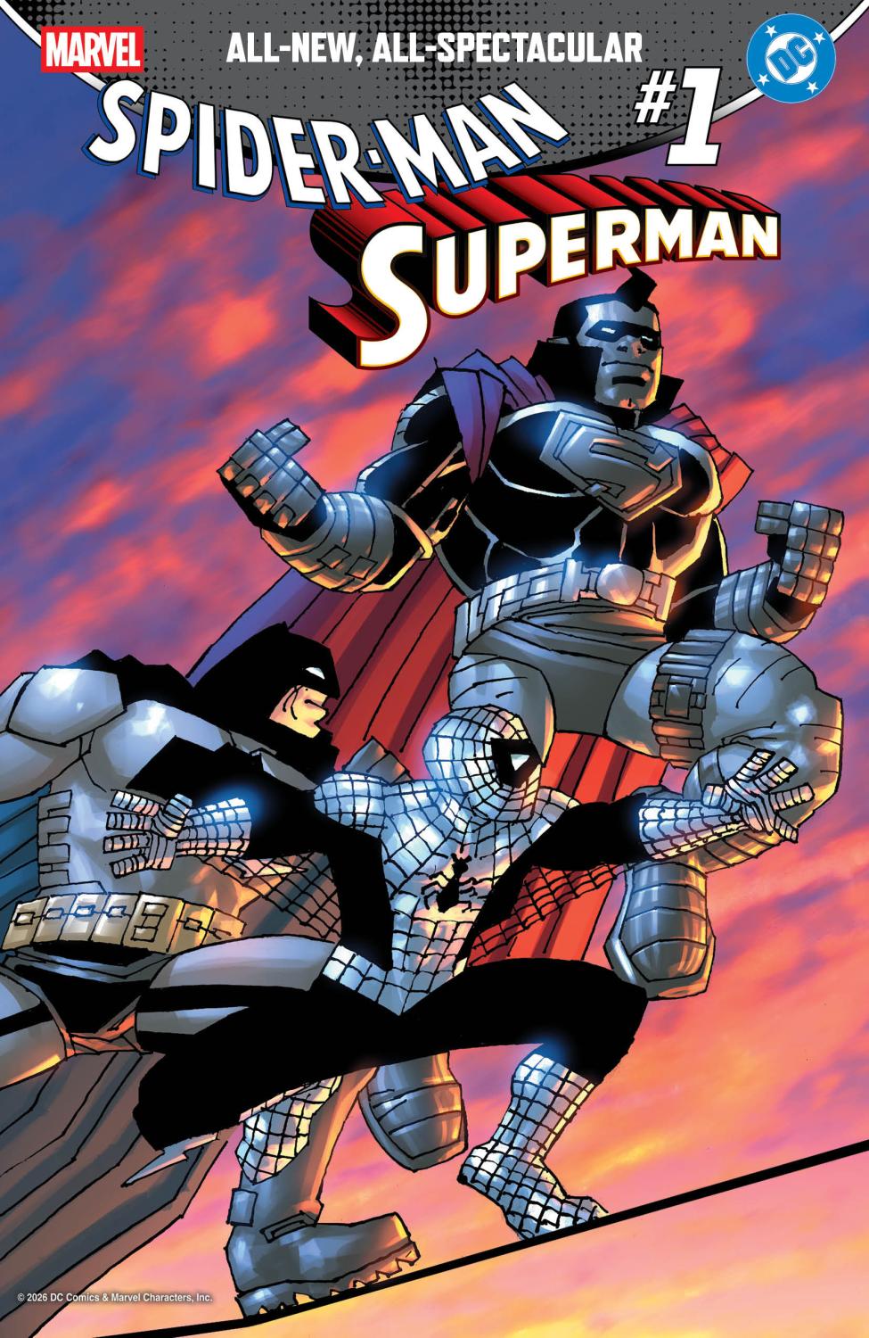 MARVEL DC SPIDER-MAN SUPERMAN #1 1:50 INCV FRANK MILLER VAR