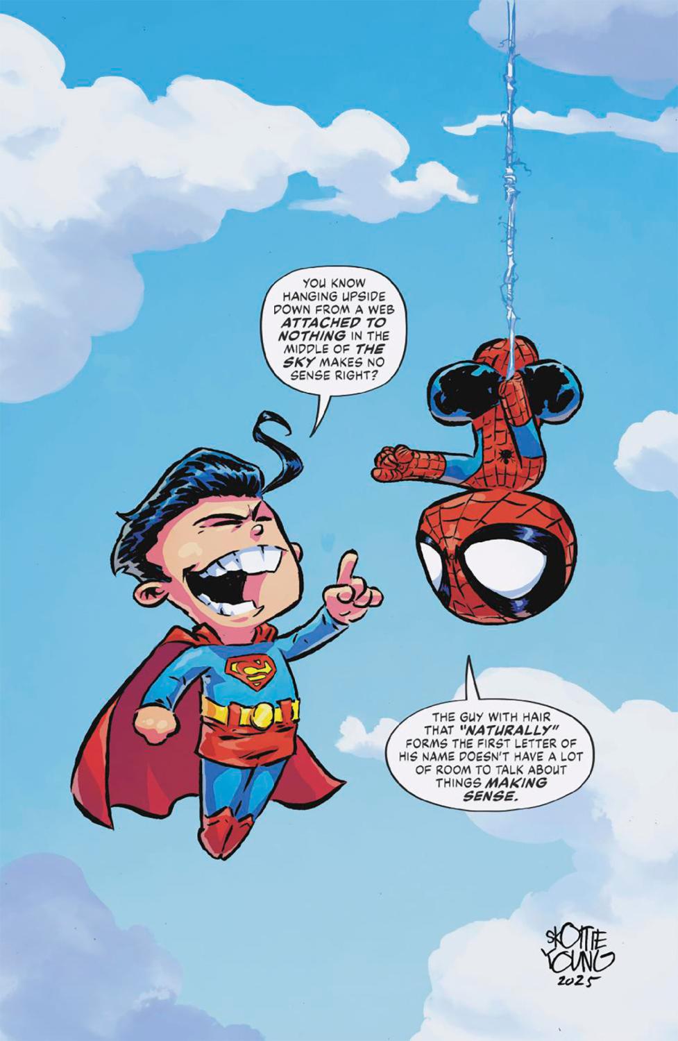 MARVEL DC SPIDER-MAN SUPERMAN #1 SKOTTIE YOUNG VIRGIN VAR