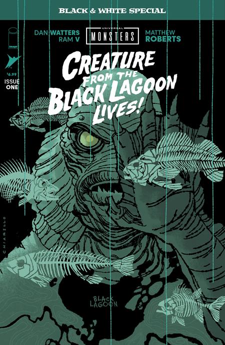 UNIVERSAL MONSTERS CREATURE FROM THE BLACK LAGOON LIVES BLACK & WHITE SPECIAL #1 CVR B MARK CHIARELLO VAR (OF 2)