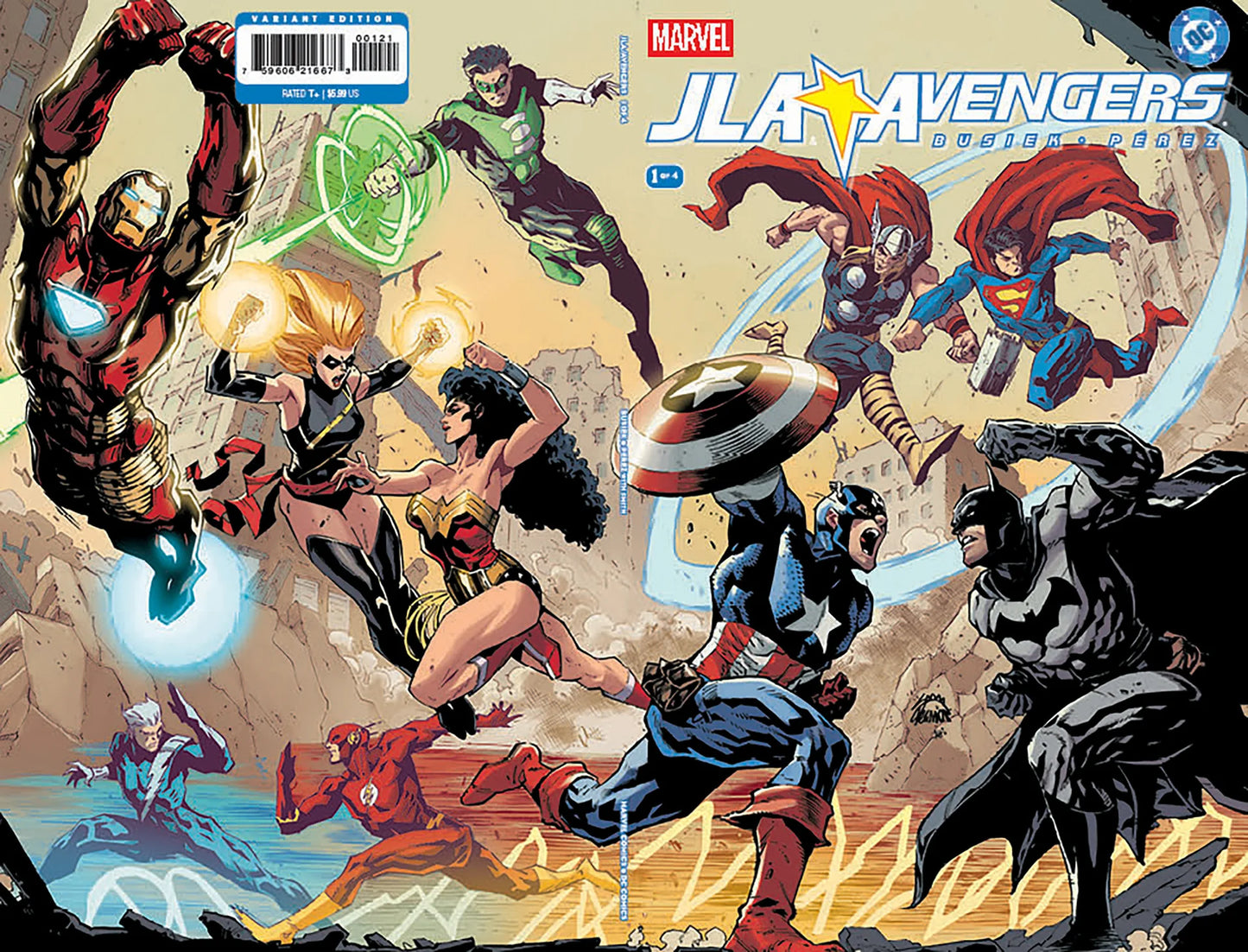 JLA AVENGERS #1 FACSIMILE EDITION CVR B RYAN STEGMAN WRAPAROUND VAR