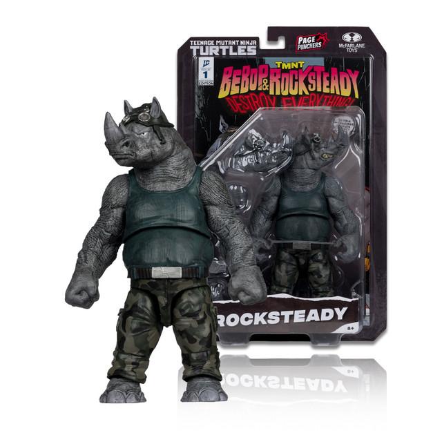 TMNT 5IN ROCKSTEADY FIGURE WITH COMIC