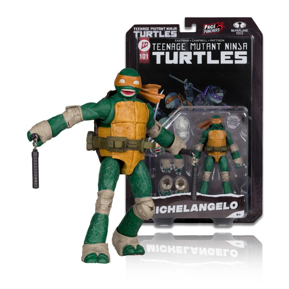 TMNT 5IN MICHAELANGELO FIGURE WITH COMIC