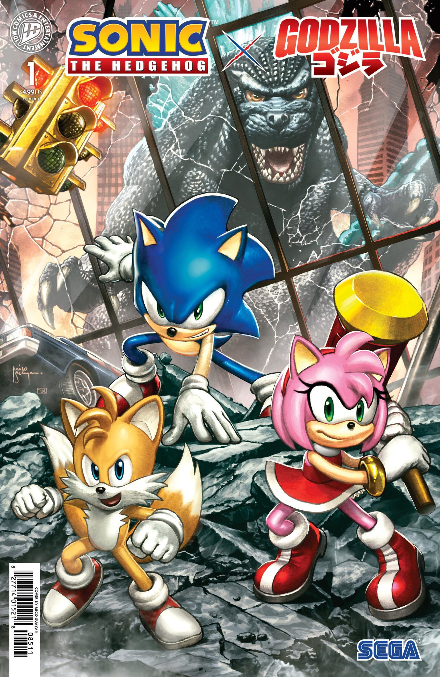 SONIC THE HEDGEHOG X GODZILLA #1 CVR E SUAYAN VAR