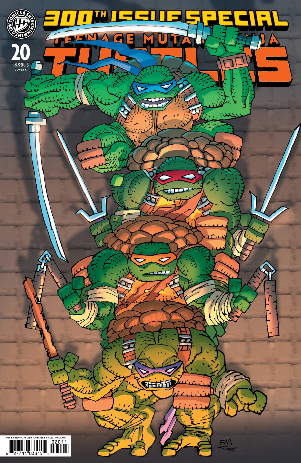 TEENAGE MUTANT NINJA TURTLES #20 CVR C 300TH ISSUE SPECIAL MILLER VAR