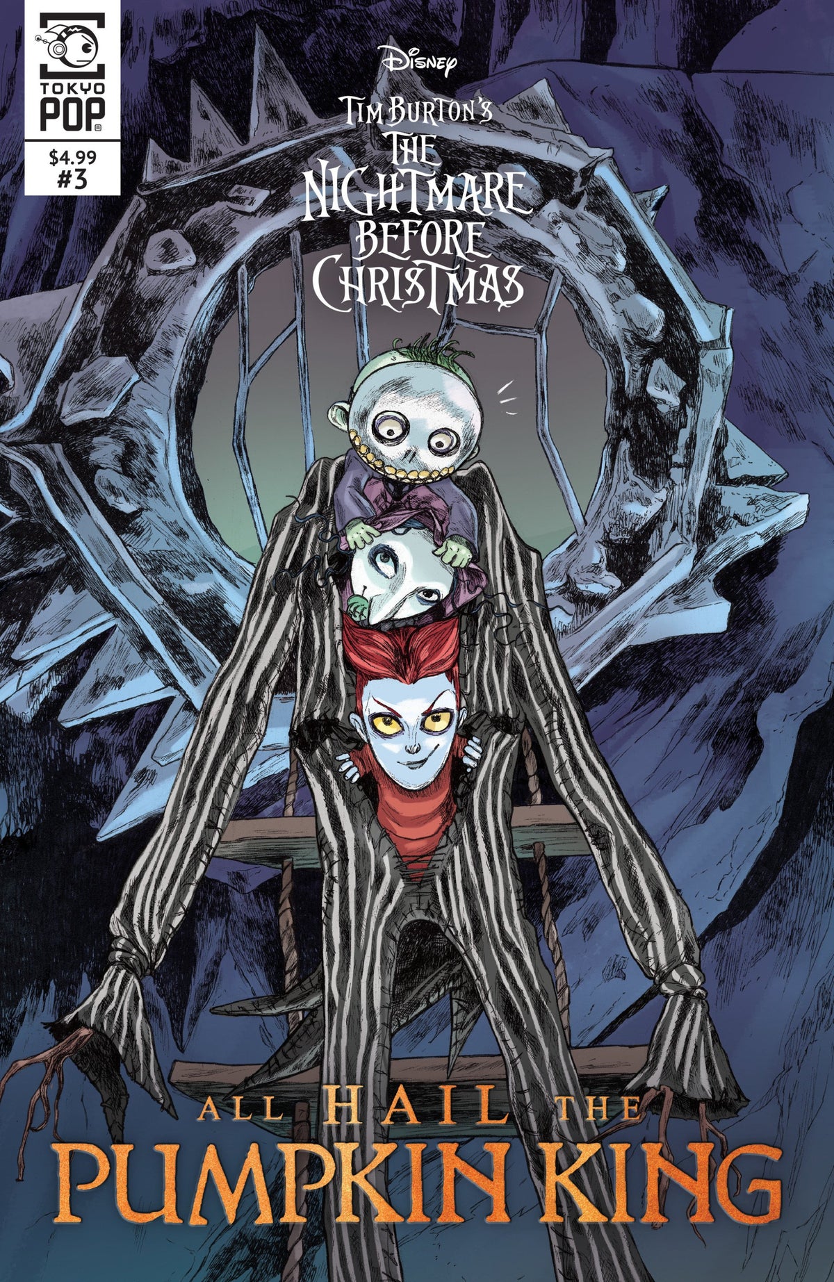 DISNEY TIM BURTONS THE NIGHTMARE BEFORE CHRISTMAS ALL HAIL THE PUMPKIN KING #3 CVR A