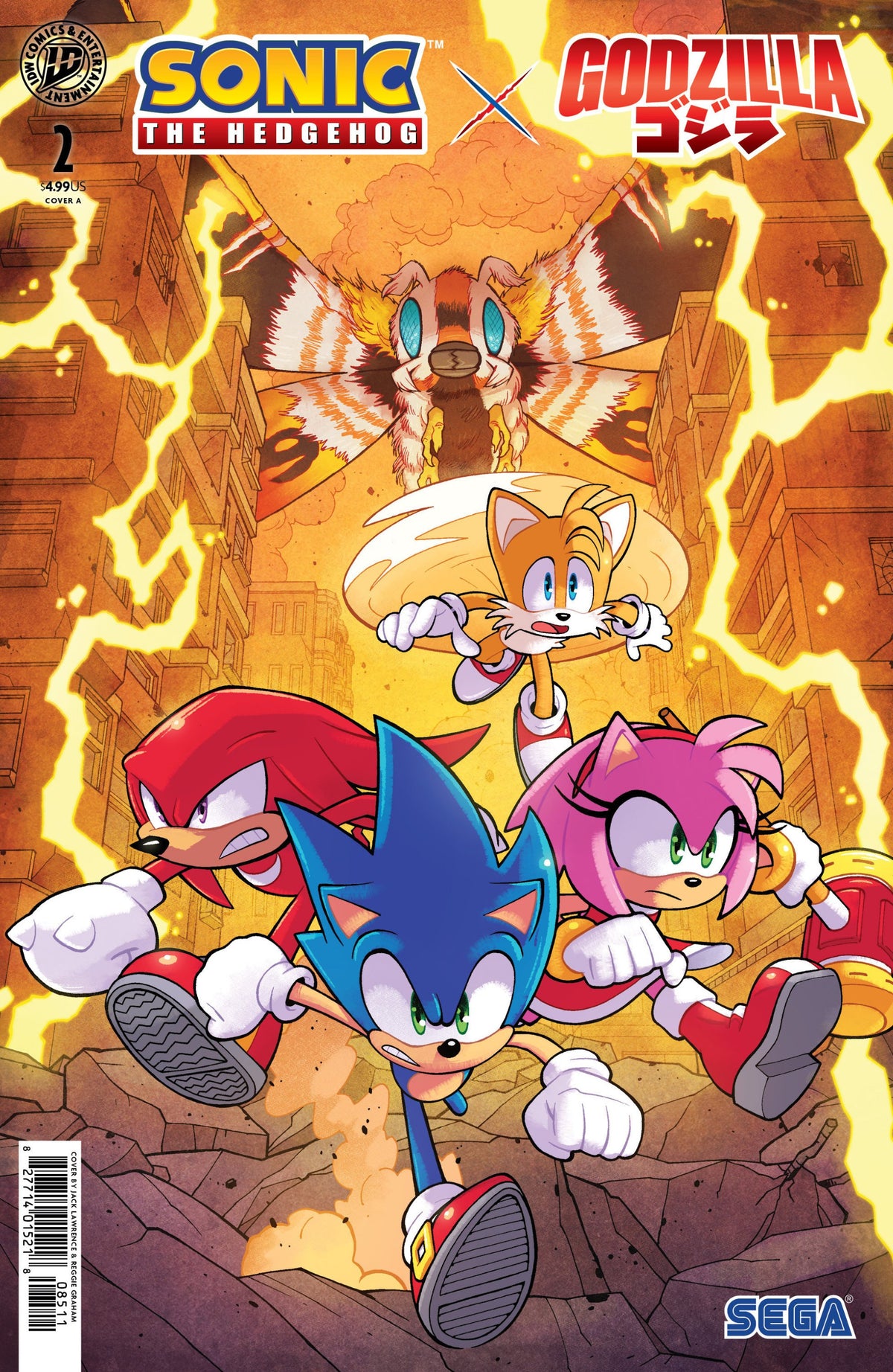 SONIC THE HEDGEHOG X GODZILLA #2 CVR A LAWRENCE