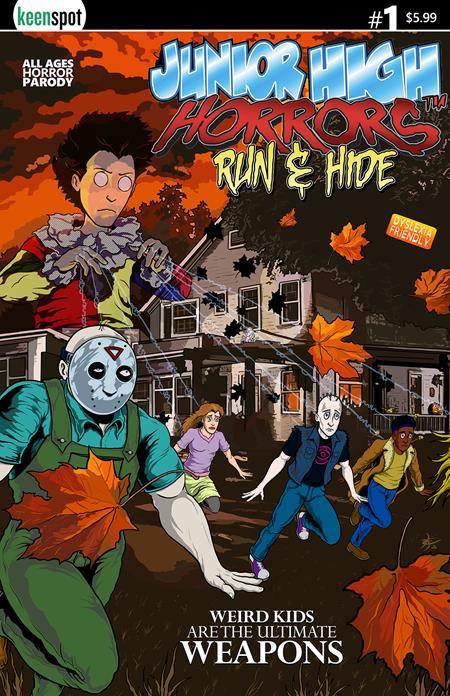 JUNIOR HIGH HORRORS RUN & HIDE #1 ONE SHOT CVR A ERIC KENT WEAPONS SPOOF BAGGED WITH TRADING CARD