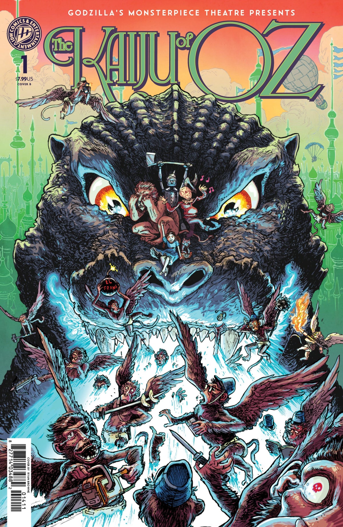 GODZILLAS MONSTERPIECE THEATRE PRESENTS THE KAIJU OF OZ CVR B BROWNE VAR