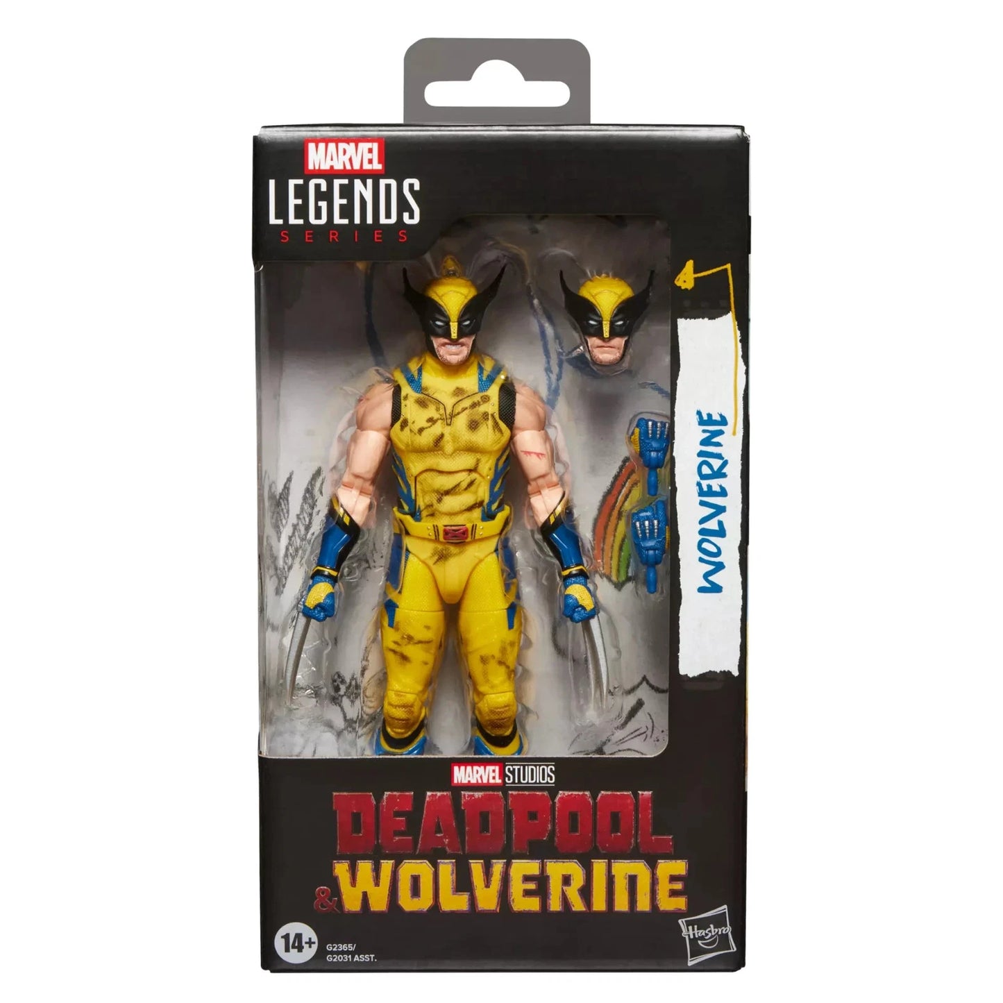 MARVEL LEGENDS DEADPOOL 3 WOLVERINE BATTLE SLEEVELESS YELLOW