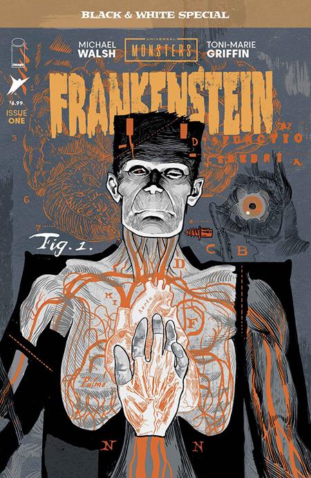 UNIVERSAL MONSTERS FRANKENSTEIN B&W SPECIAL #1 CVR A MICHAEL WALSH (OF 2)