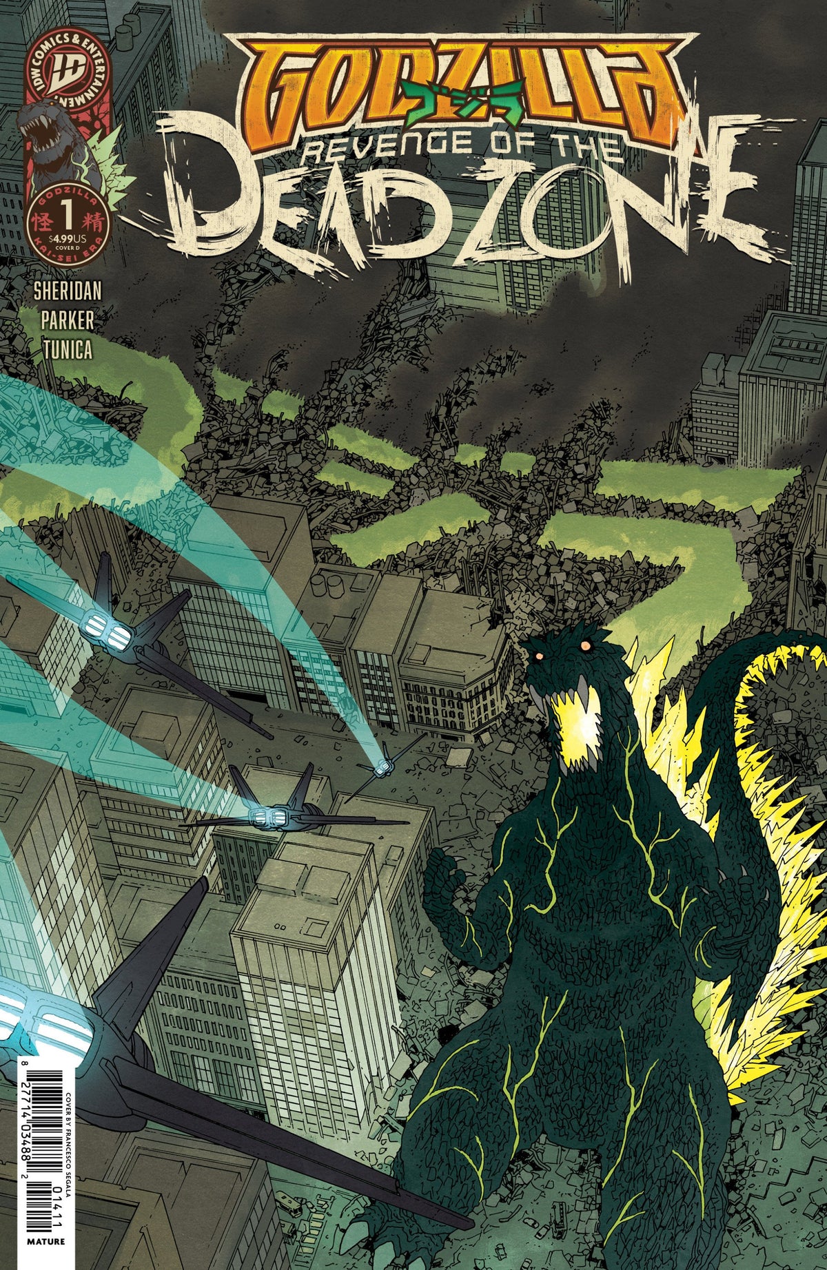 GODZILLA REVENGE OF THE DEADZONE KAI-SEI ERA #1 VAR D MORAZZO IDW GOES DARK VAR CVR D