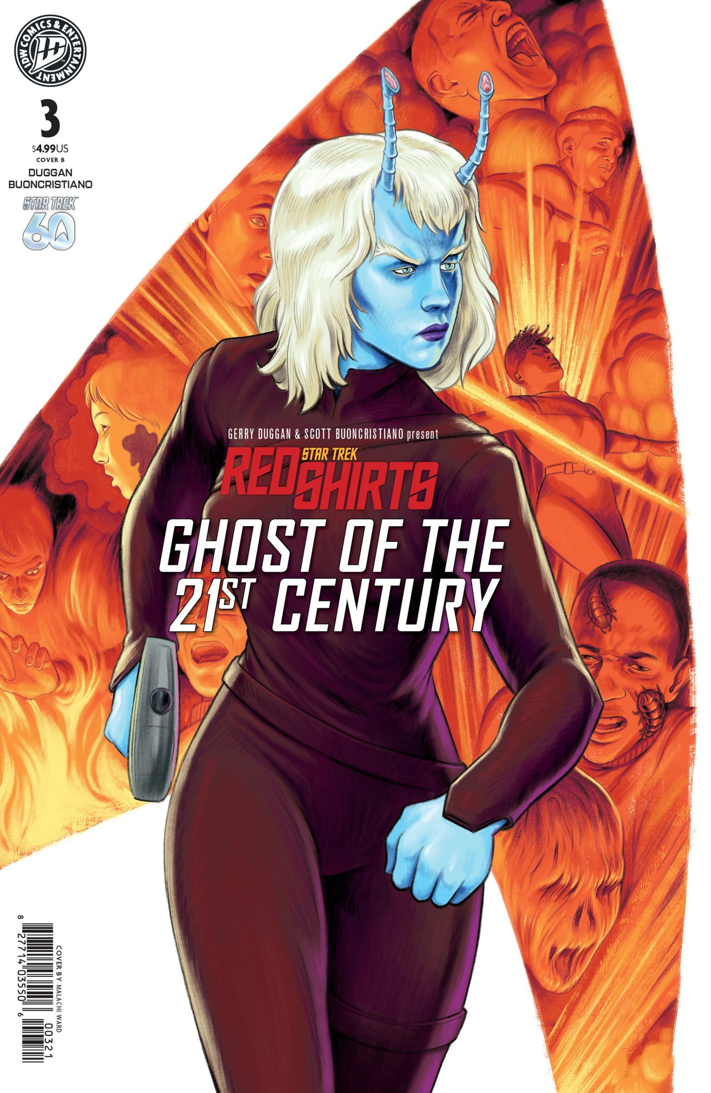 STAR TREK RED SHIRTS--GHOST OF THE 21ST CENTURY #3 VAR B WARD CVR B