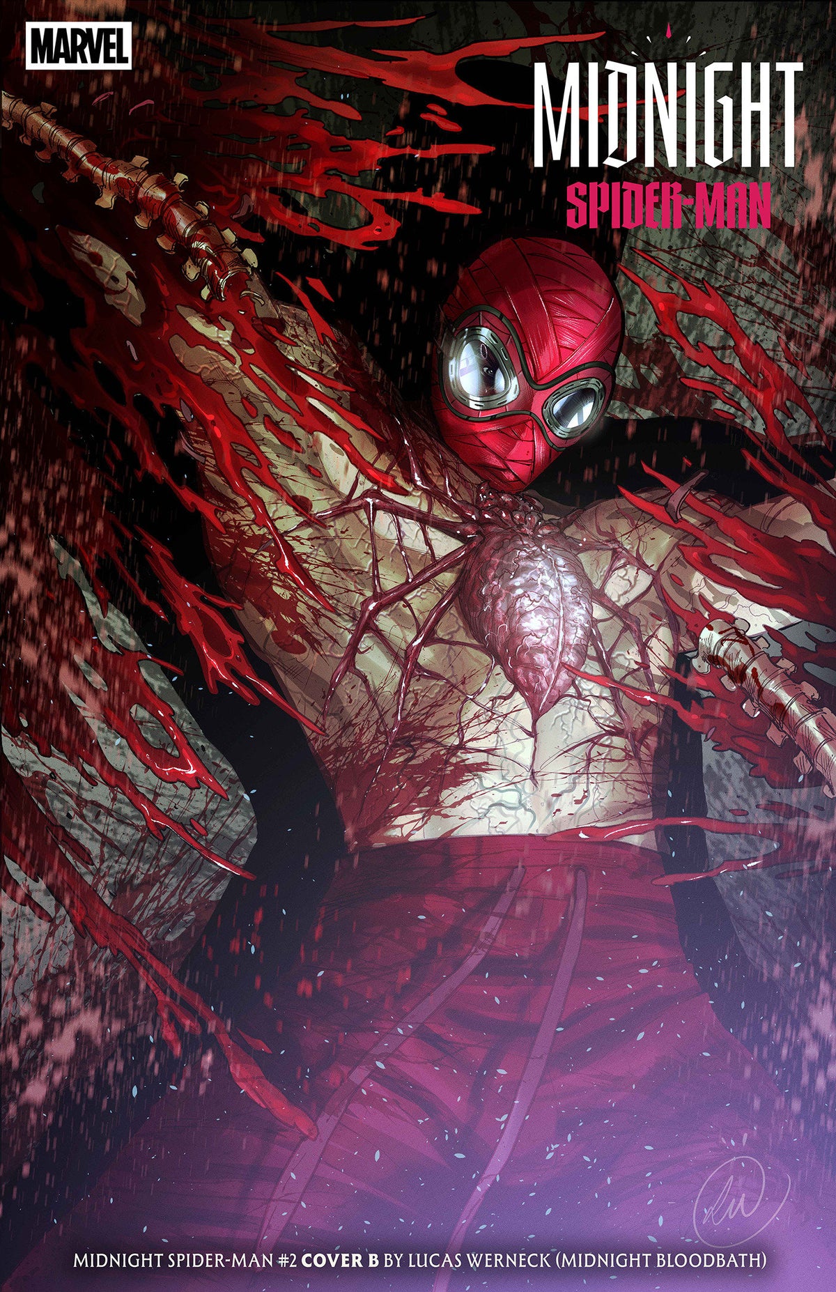 MIDNIGHT SPIDER-MAN #2 CVR B LUCAS WERNECK MIDNIGHT BLOODBATH VAR