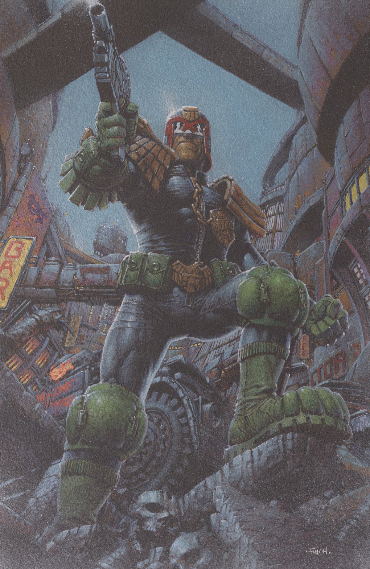 JUDGE DREDD BIKER MICE FROM MARS #1 CVR F DAVID FINCH FOIL VAR