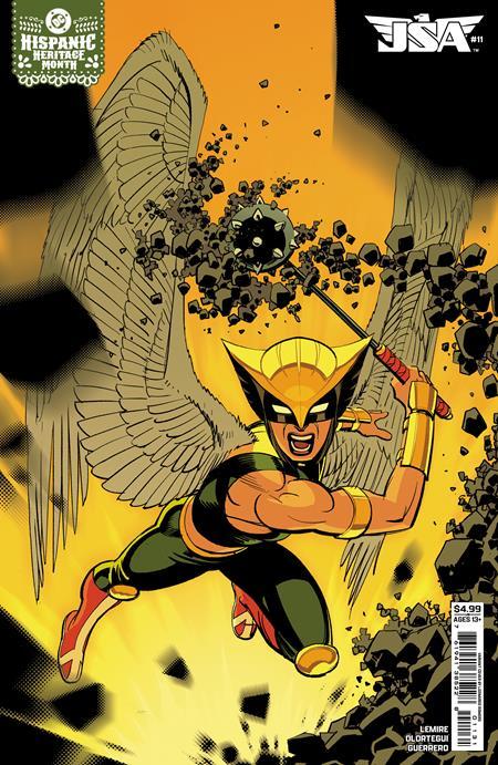 JSA #11 CVR C LEONARDO ROMERO HISPANIC HERITAGE MONTH HAWKGIRL CARD STOCK VAR