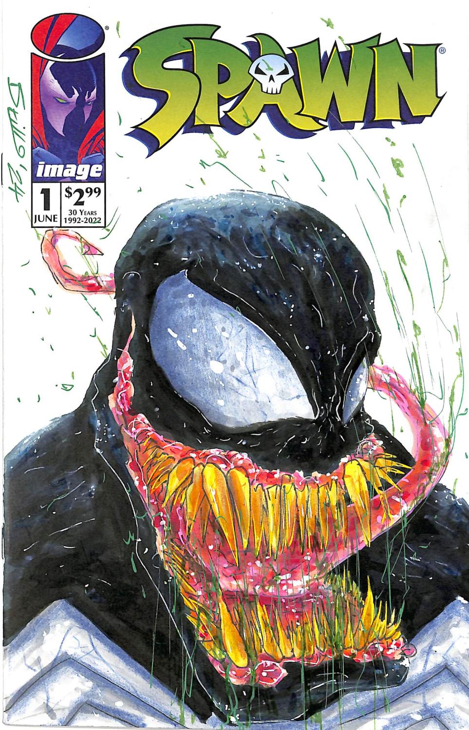 SPAWN #1 VENOM PORTRAIT DAN STILLO