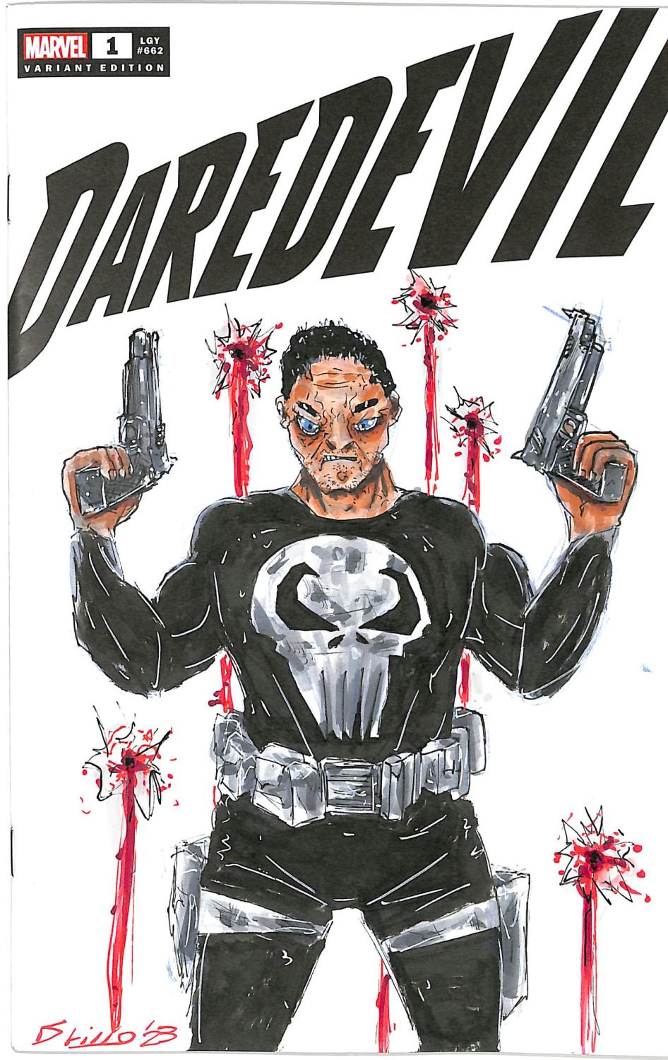 DAREDEVIL #1 DAN STILLO PUNISHER SKETCH VAR