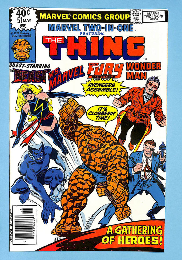 Marvel Two-In-One #51 The Thing, The Beast, Ms. Marvel, Nick Fury, Wonder Man (1)