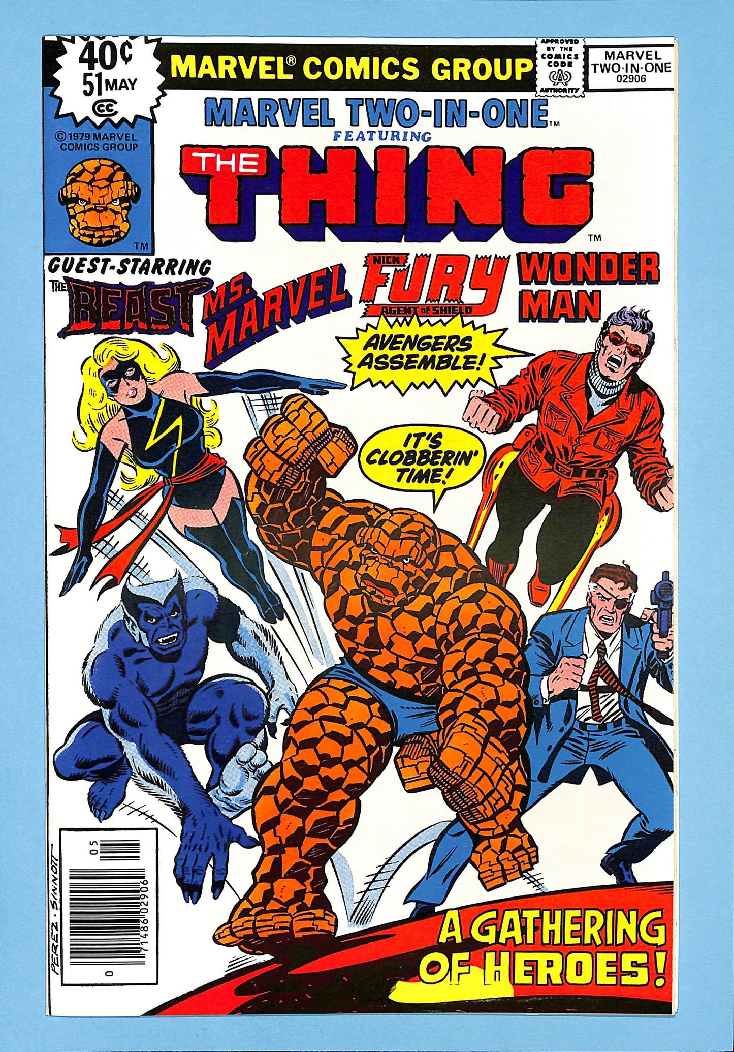 Marvel Two-In-One #51 The Thing, The Beast, Ms. Marvel, Nick Fury, Wonder Man (3)