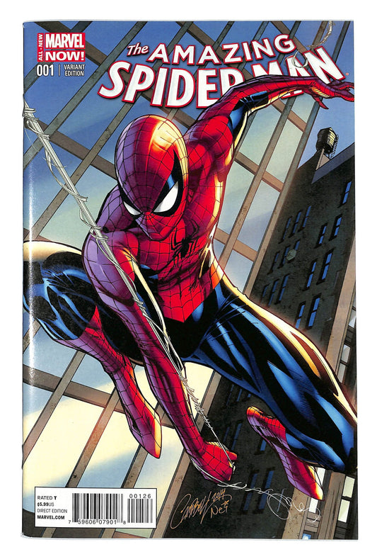 The Amazing Spider-Man 2014 #1 Variant Edition - J. Scott Campbell Connecting Cover - back issue - $25.00