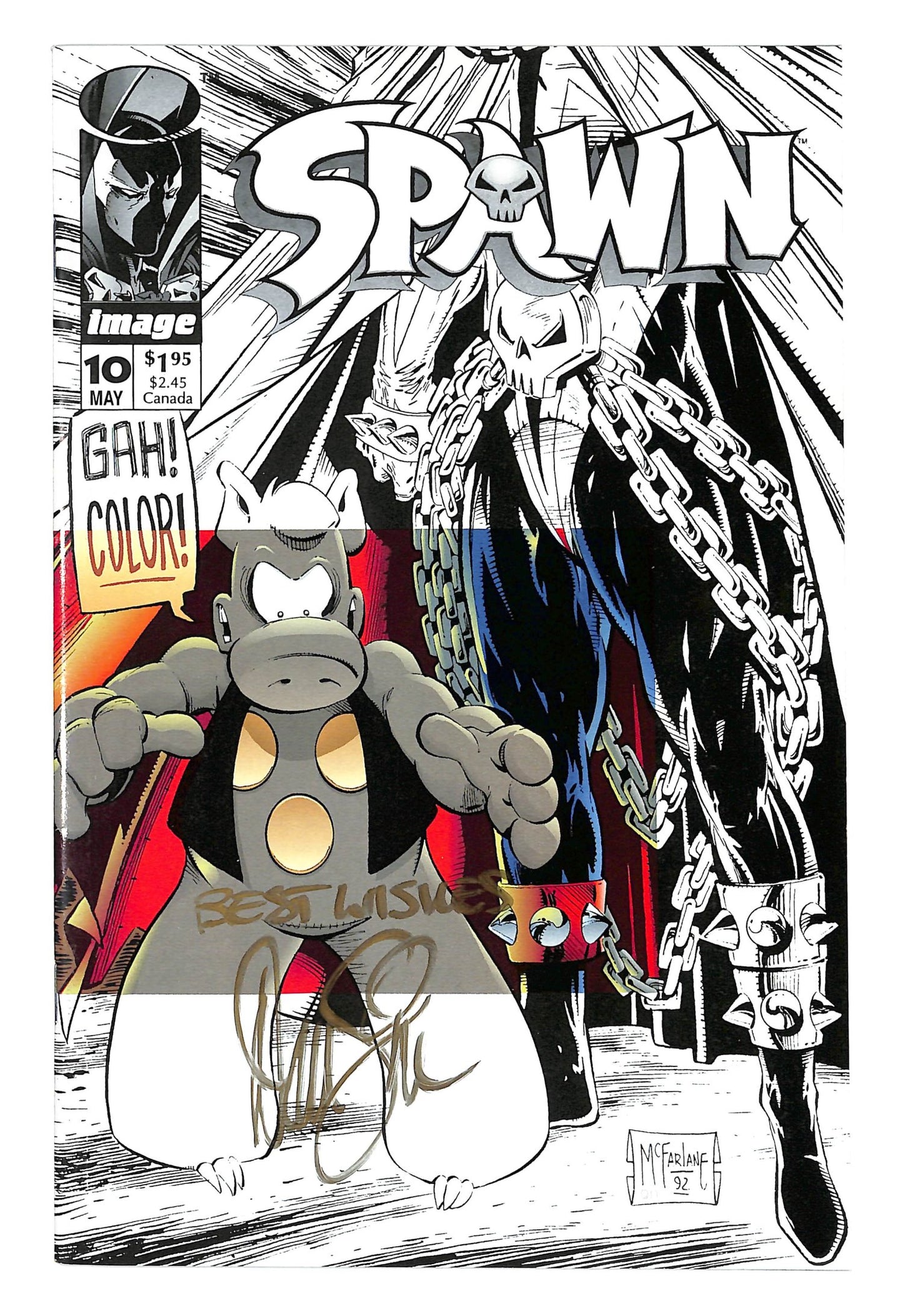 Spawn 1992 #10 Direct ed. Signed by Dave Sim - back issue - $25.00