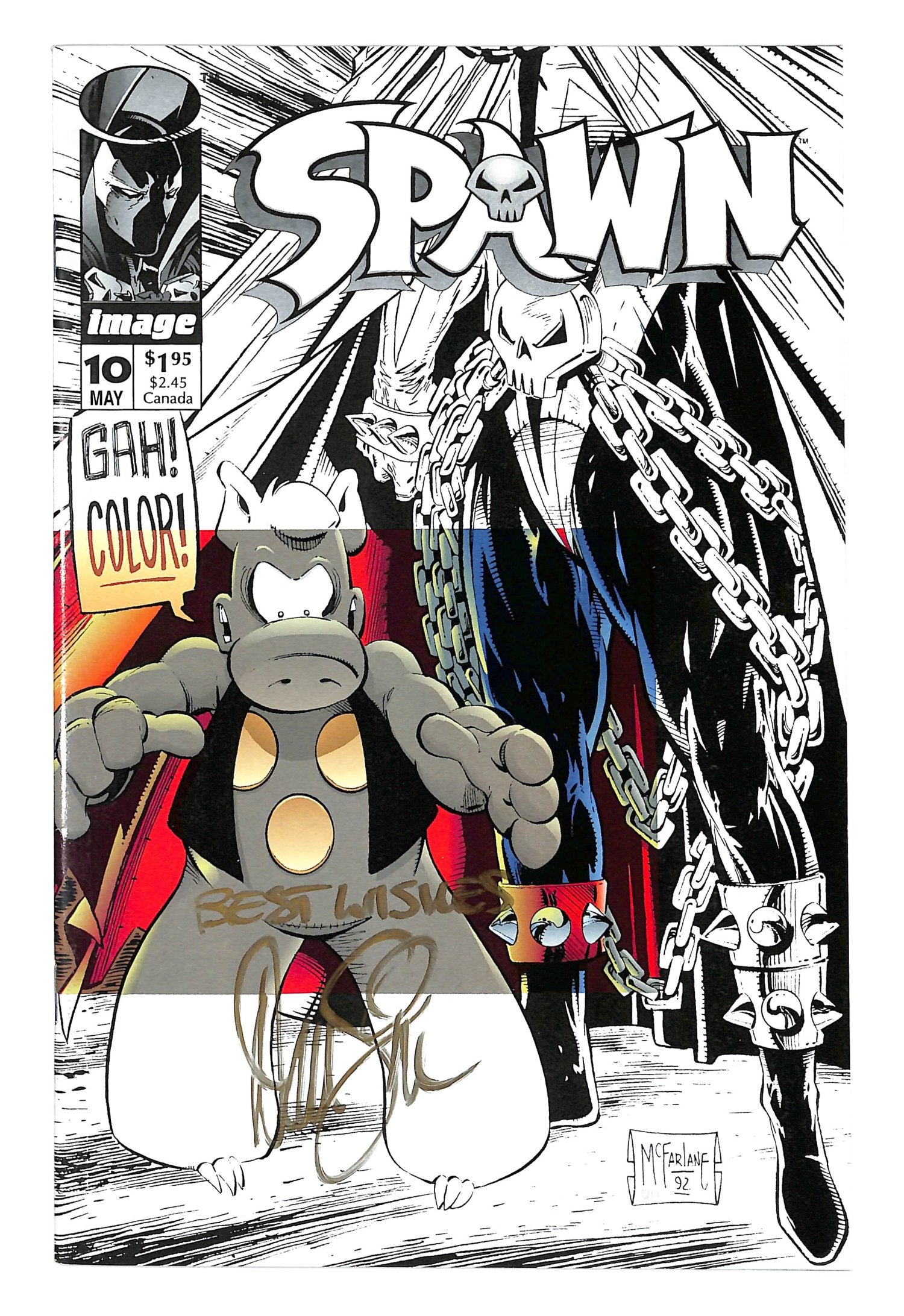 Spawn 1992 #10 Direct ed. Signed by Dave Sim - back issue - $25.00
